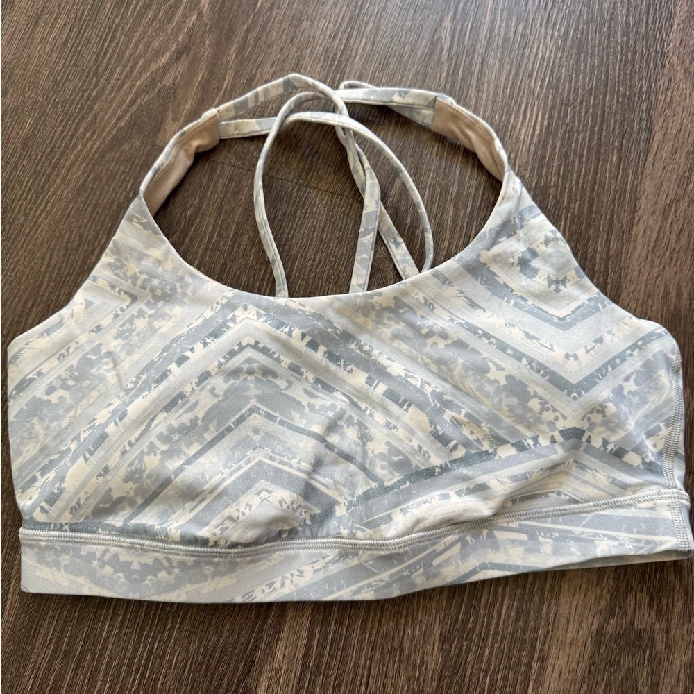 Women's Lululemon Gray Patterned Sports Bra